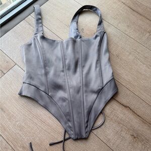 Naked Wardrobe Gray Crop Top